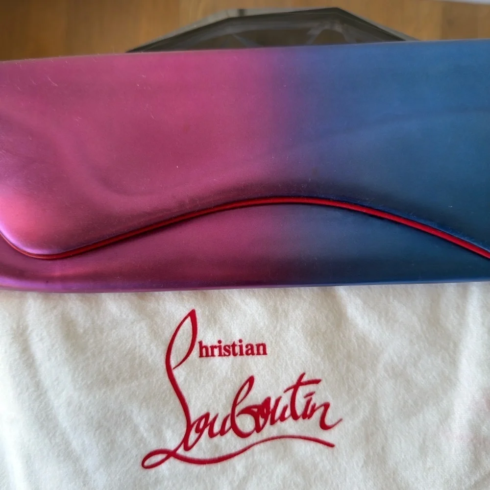 Christian Louboutin Pigalle Patent Degrade Clutch Bag, Blue/Fuchsia - Picture 9 of 9